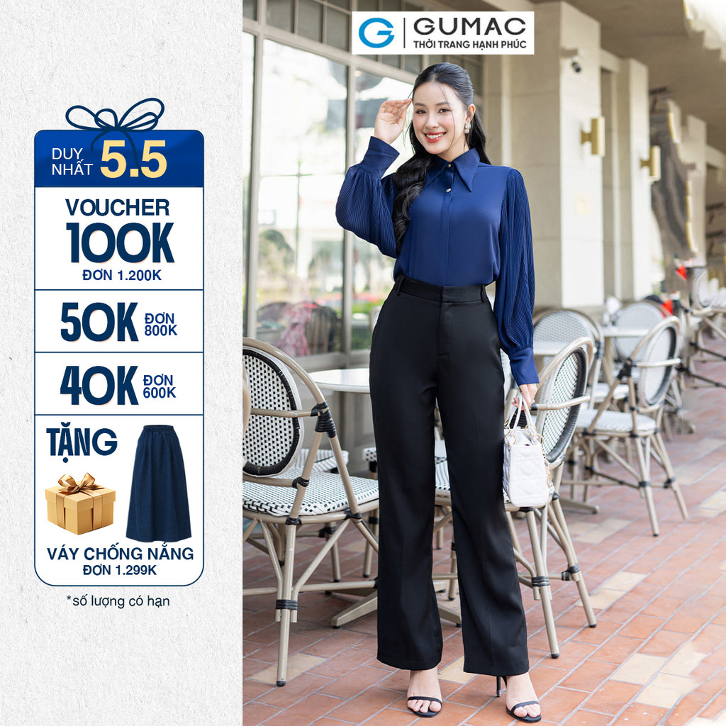 Quần tây nữ GUMAC ống loe  LQE0108
