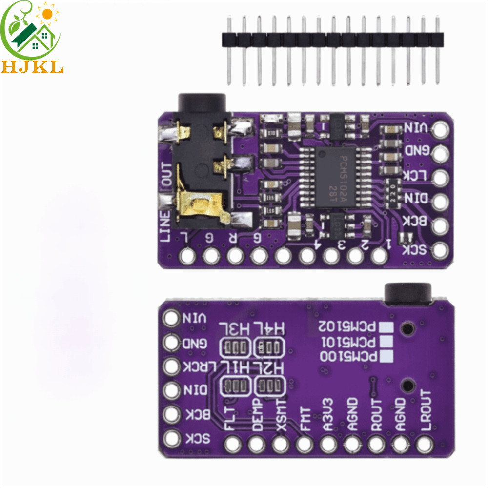 Mô-đun máy nghe nhạc HJKL I2S, Giao diện máy nghe nhạc I2S PCM5102A I2S Trình phát âm thanh, Bảng PC