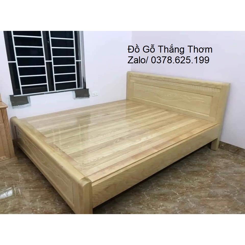 giường gỗ sồi nga 2mx2m2 giá gốc xưởng