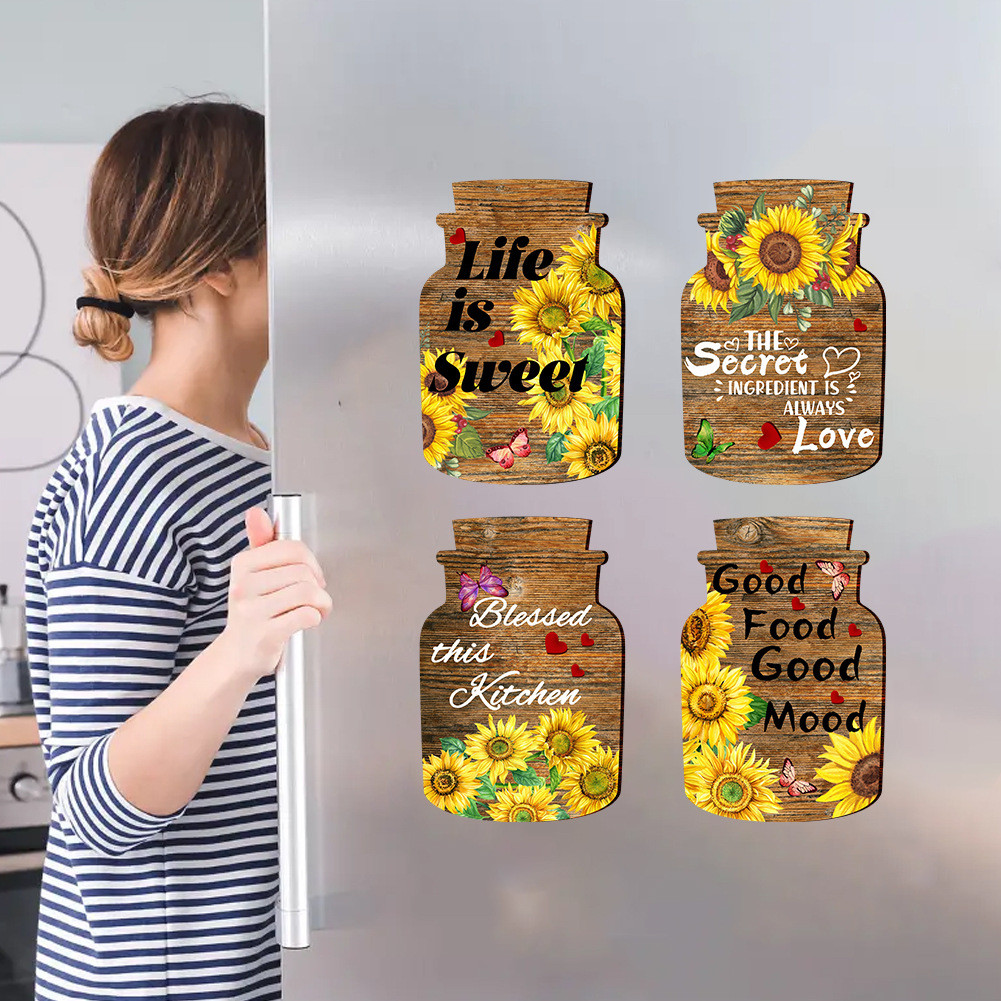 Hoa Hướng Dương Tiếng Anh Dán Tường Nhà Hàng Nền Nhà Bếp Dán Tường Trang Trí Dán Tường