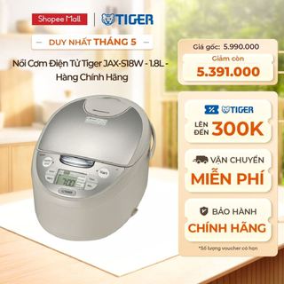 Nồi cơm điện tử tiger jax-s18w - 1.8l - hàng chính hãng
