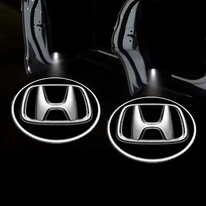 KLIFE LIMITED 2 Chiếc LED Cửa Ô Tô Chào Mừng Đèn Máy Chiếu HD Phụ Kiện Đèn Dành Cho Xe Honda Civic F