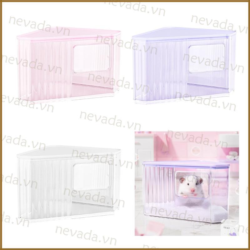 Nev ۞ Pet Hamster Bồn tắm cát bô Hamster lớn Phụ kiện lồng tắm cát Phụ kiện dễ dàng làm sạch Không t
