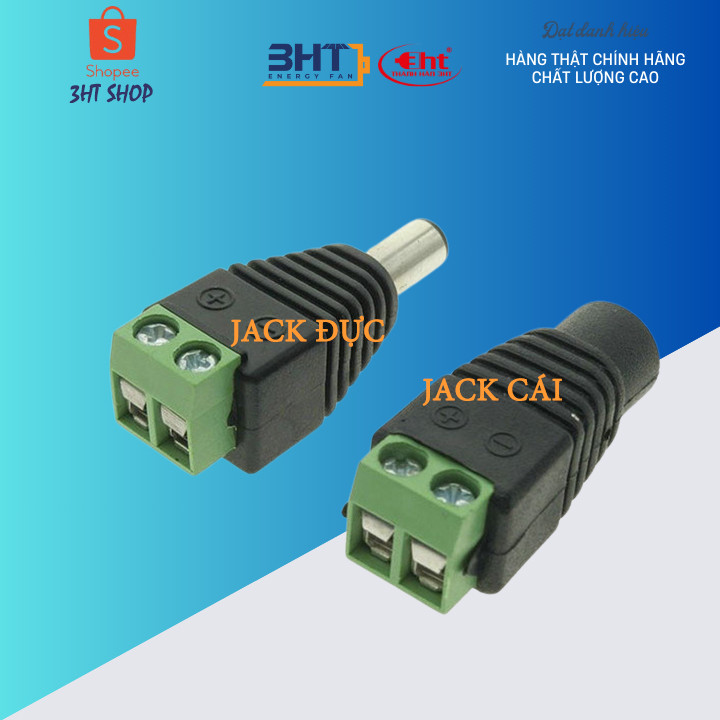 Bộ 5 Jack DC 5.5x2.1mm (Jack Đực / Cái)