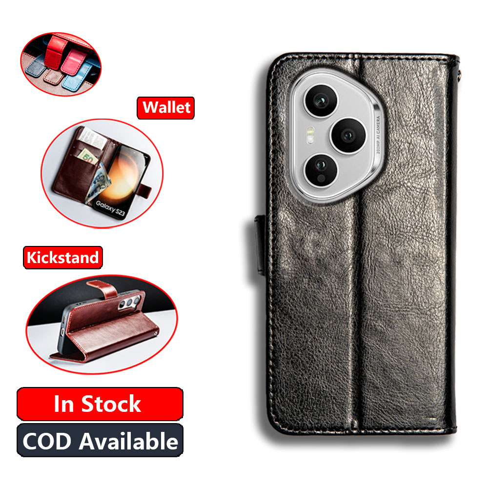 Da Cổ Điển Cho Huawei Honor 400 Pro DNP-NX9 DNY-NX9 Ví Vintage Folio Case Flip Cover Đóng Từ Tính Kh