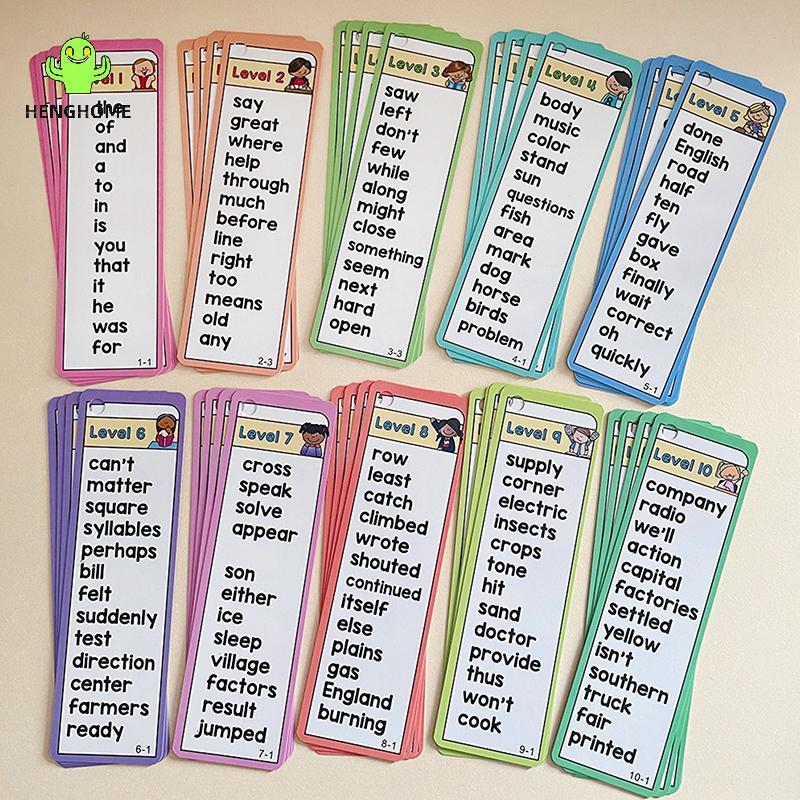 HENGHOME 1000 Từ nhìn thấy Flashcards, Danh sách từ Thẻ Flash, Danh sách từ tần số cao, Tài liệu giả