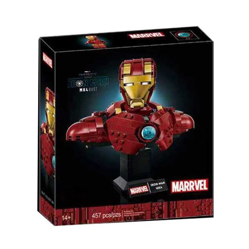 Tương thích với Lego Superhero 76327 Iron Man MK4 Bust Boy Khối xây dựng lắp ráp Quà tặng đồ chơi#兼容