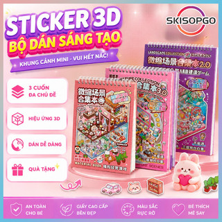 Bộ Sưu Tập Các Cảnh Thu Nhỏ, Cảnh Thu Nhỏ Dễ Thương, DIY Thủ Công, Dễ Bóc Không Vết, Sticker 3D Bộ Dán
