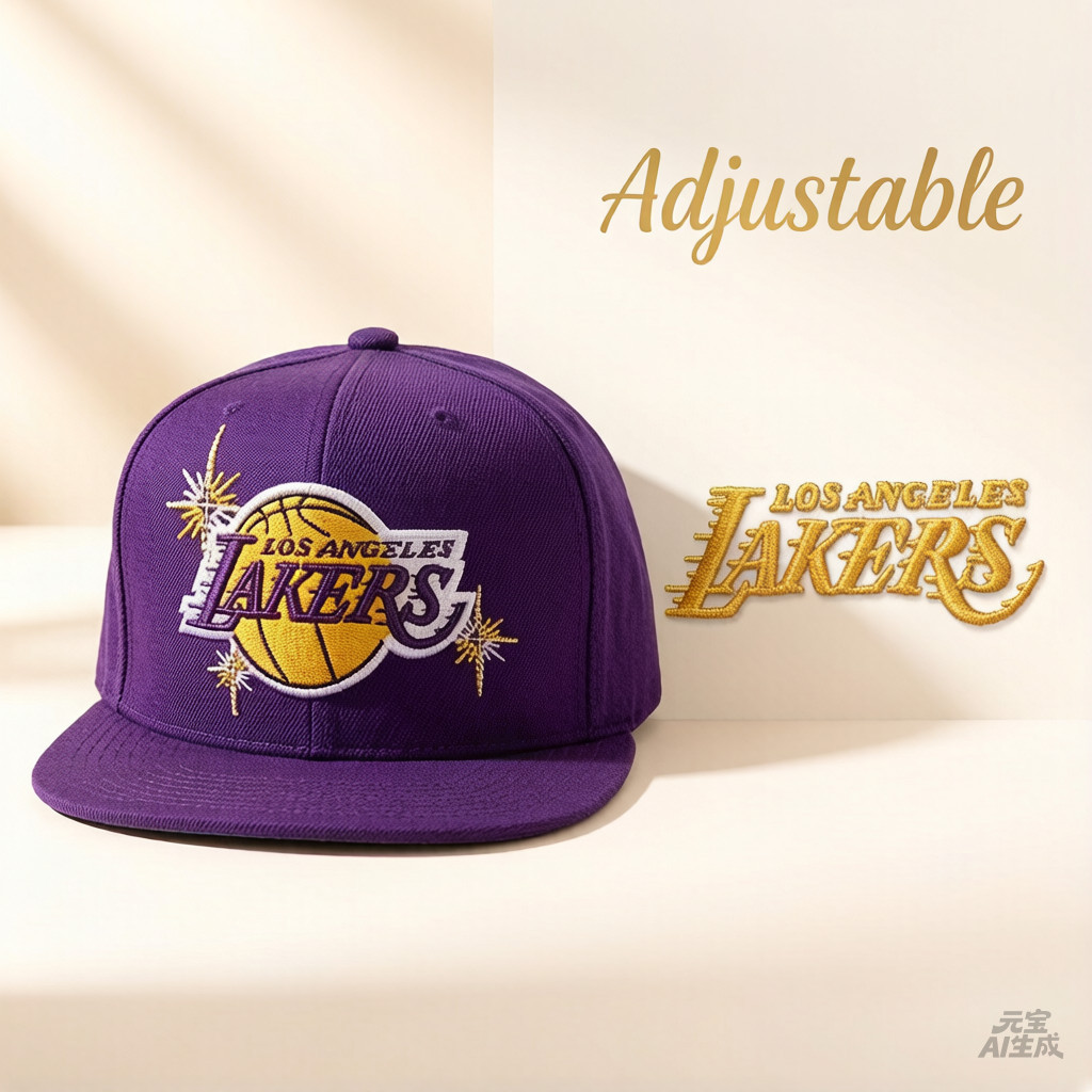 Nam Mitchell & Ness Tím Los Angeles Lakers Starlight Snapback Hat '9FIFTY Mũ có thể điều chỉnh nhiều
