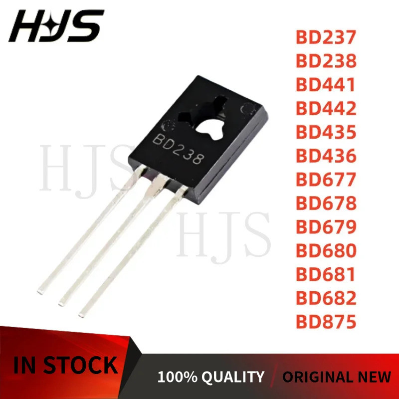 10 chiếc BD875 BD238 BD435 BD682 BD436 BD678 BD680 BD237 BD677 BD441 BD679 BD442 BD681 TO-126 Transi