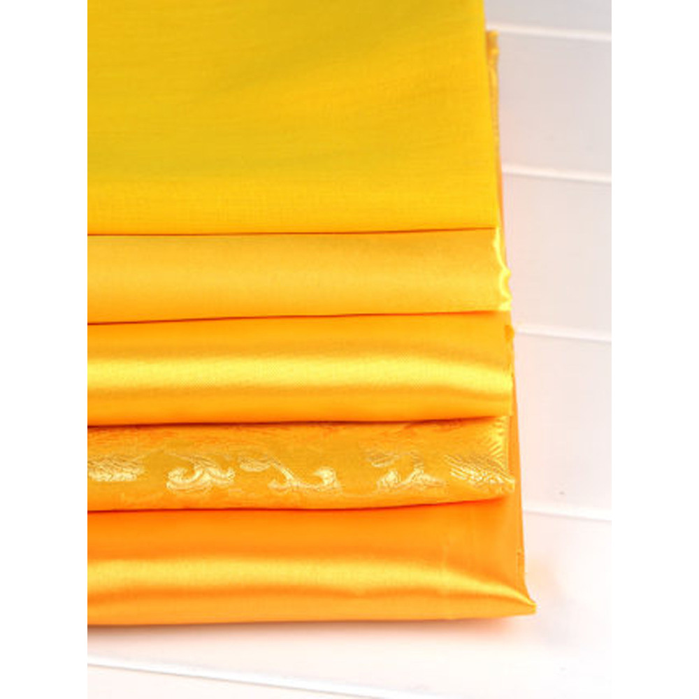 Cotton Nguyên Chất Vải Vàng Phật Vải Rèm Trang Trí Vàng Vàng Nhung Vàng Satin Vải Hộ Gia Đình Hương 