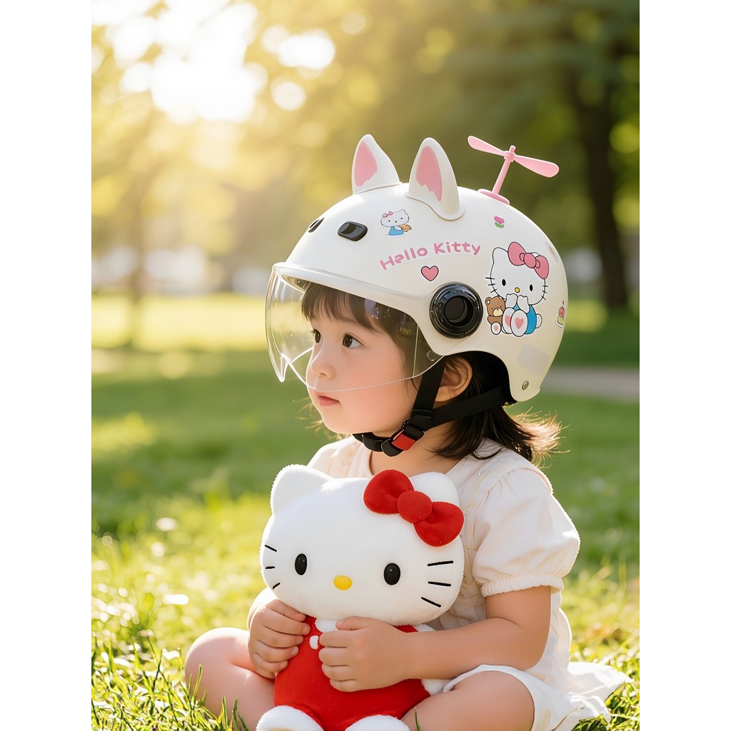 mũ bảo hiểm tai mèo mũ bảo hiểm cho bé Mũ Bảo Hiểm Trẻ Em 1 Đến 3 Tuổi Bé 2 Tuổi Xe Điện Mũ Bảo Hiểm