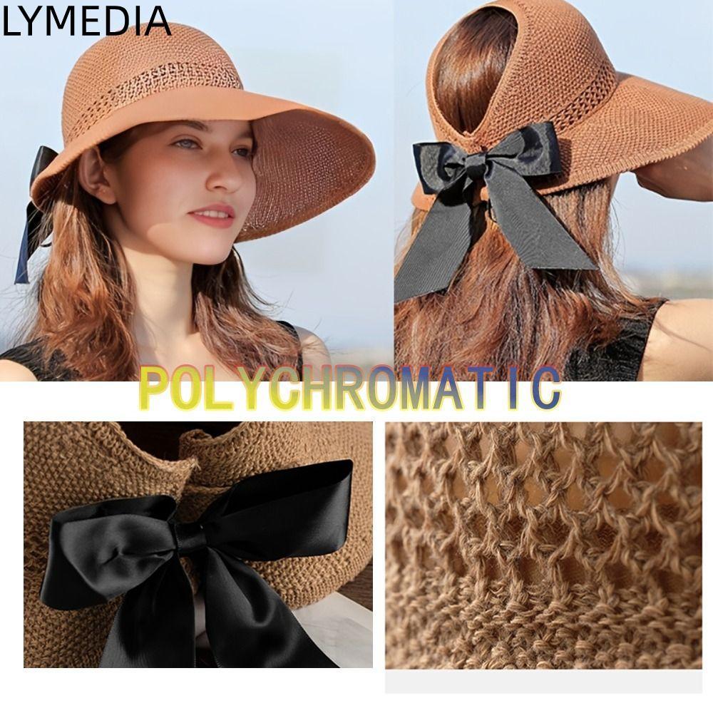Mũ vành rộng LYMEDIA chống nắng, phù hợp cho phụ nữ với tấm che nắng bảo vệ khỏi tia UV.
