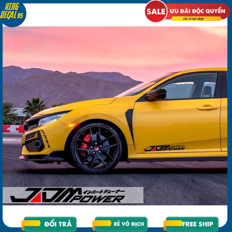 Bộ tem dán sườn xe ô tô mẫu JDM (2 bên) - TEM CHỮ JDM DÁN SƯỜN XE
