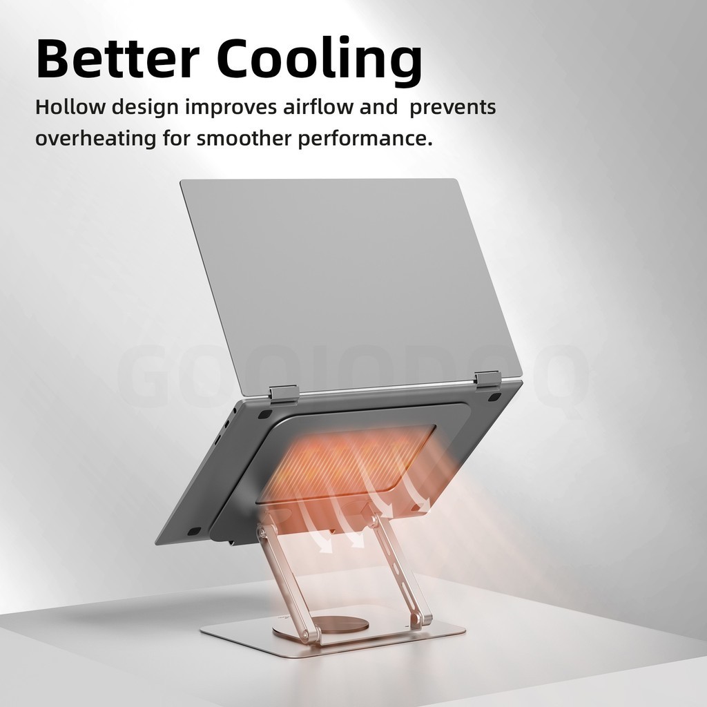 Giá Đỡ Laptop GOOJODOQ 360° Tản Nhiệt Tốt, Đặt Quạt Được, Chắc Chắn 10kg, Gấp Gọn | BigBuy360 - bigbuy360.vn