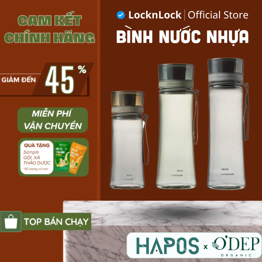 Bình nước nhựa LocknLock Tritan Spout Line  480ml Chính hãng ABF661  - HAPOS LOF