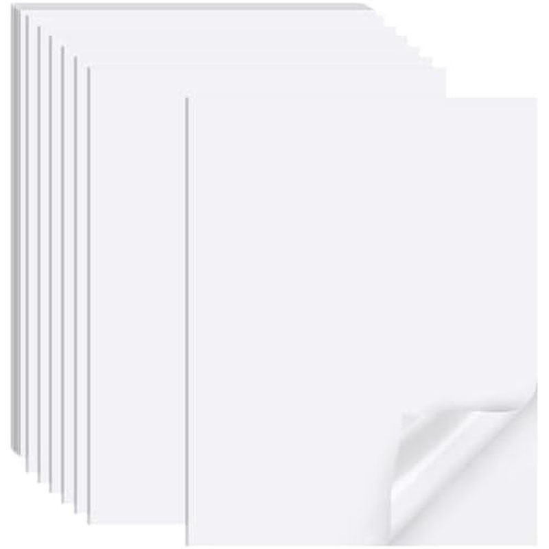 Inkjet Printer, 40 Sheets 8.5"x11'' Matte Sticker Printer Paper Full Sheet Labels for Laser/Inkjet P