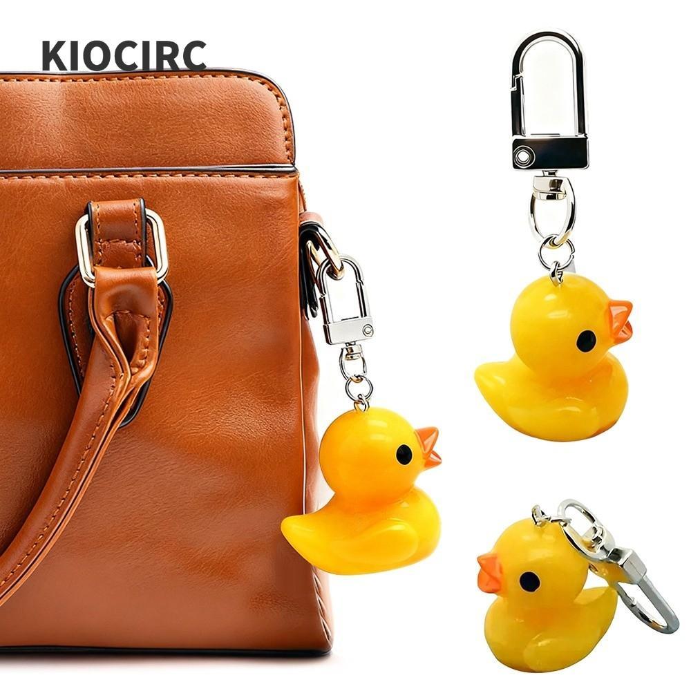 KIOCIRC 5 Móc Chìa Khóa Mini, Búp Bê Mini Vịt Vàng Vịt Móc Khóa Mặt Dây Chuyền, Sáng Tạo Túi Vịt Min