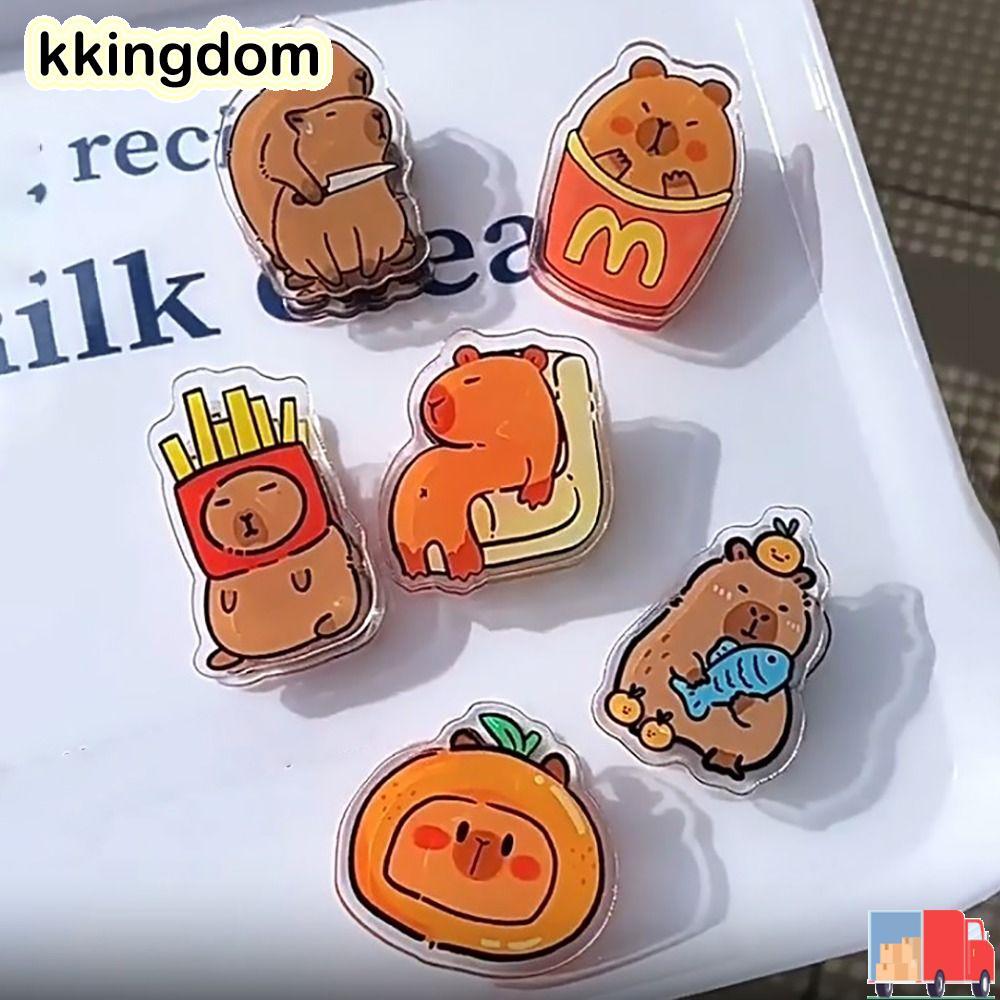 KKINGDOM Kẹp Chất Kết Dính Ảnh, Văn Phòng Phẩm Capybara Capybara Acrylic Kẹp, Kẹp Giấy Thử Nghiệm Ho