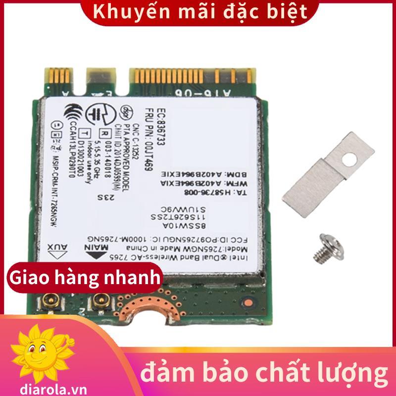 1 Cái AC7265 7265NGW Thẻ WiFi FRU00JT469 802.11AC NGFF BT4.0 Phụ tùng thay thế Phụ kiện cho dòng E55
