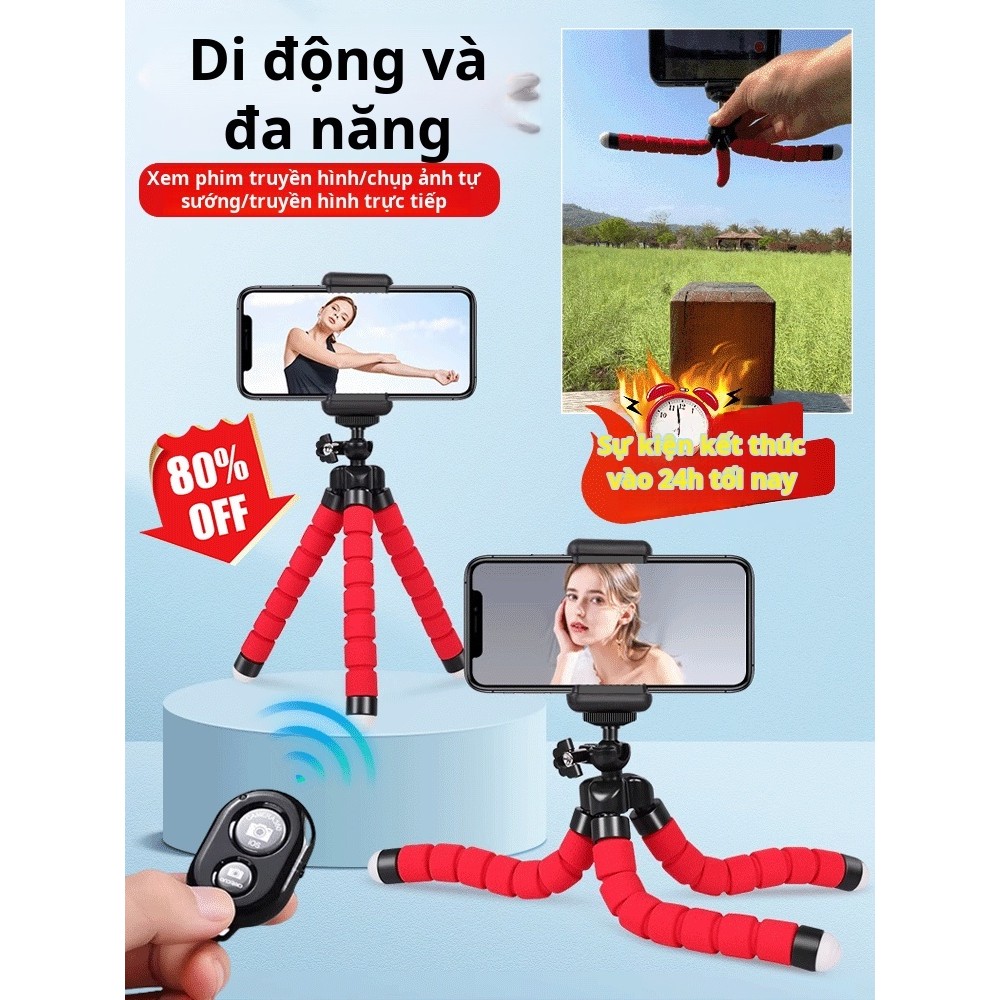 【Flexible Octopus Tripod】Phone Stand / Selfie / Video Recording / Live Stream / Gaming / Reading / T