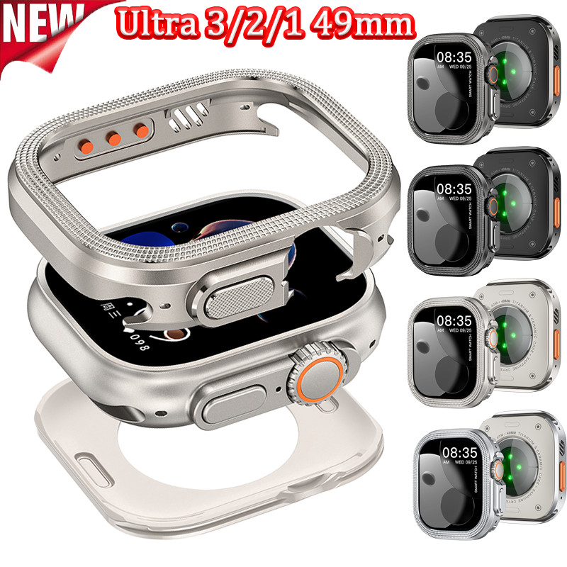 Hợp Kim Kẽm + Vỏ PC Cho Apple Watch Ultra 3 / 2 / 1 49mm Kim Loại Bảo Vệ Phụ Kiện Cho Iwatch Ultra 3