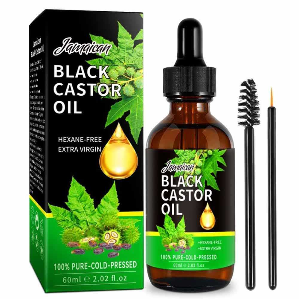 Dầu thầu dầu đen Jamaican Nguyên chất ép tóc hữu cơ 60ml