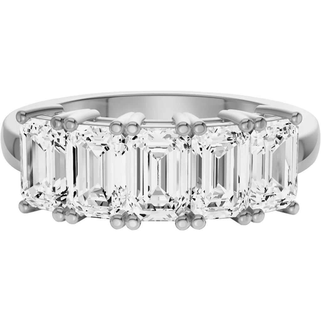 Diamond2Deal 14k Vàng hoặc Vàng Phòng thí nghiệm Grown Diamond 5 tông màu Nhẫn kỷ niệm đám cưới (Màu