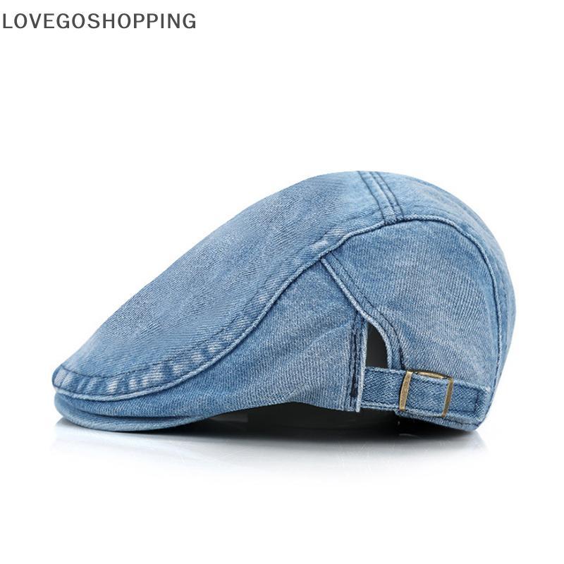 LSP Thời Trang Mới Cá Tính Đa Năng Denim Đơn Giản Ngoài Trời Ngắn Eaves Beret YT