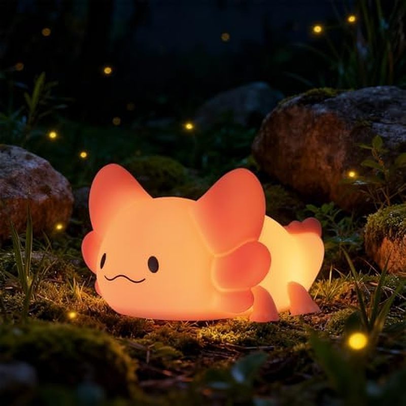 ZKLiLi Shark Night Light for Kid,Rechargeable Cute Squishy Lamp for Boys Girls Christmas Gifts Night