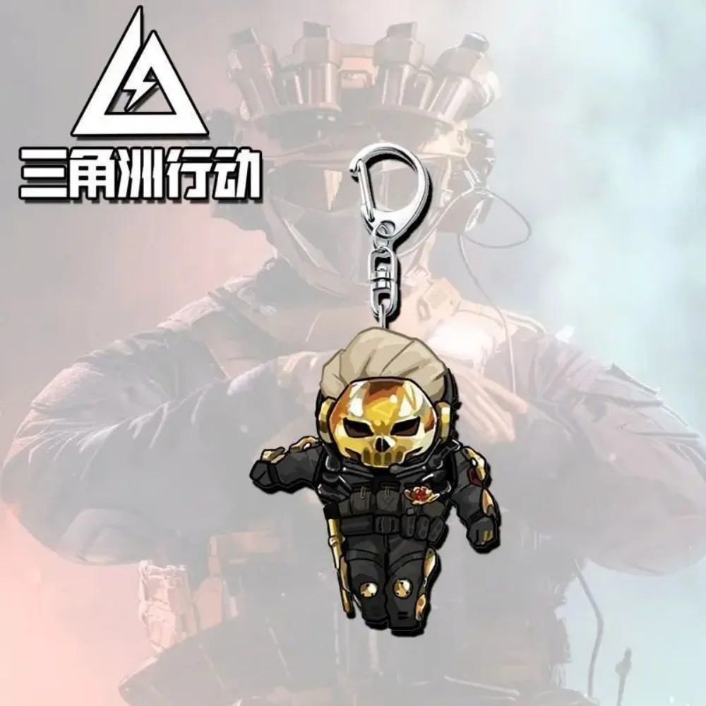 Móc khóa Delta Force Game Mica Acrylic 6cm Phụ kiện Delta Force Hawk Ops Chibi trang trí Balo Túi xá