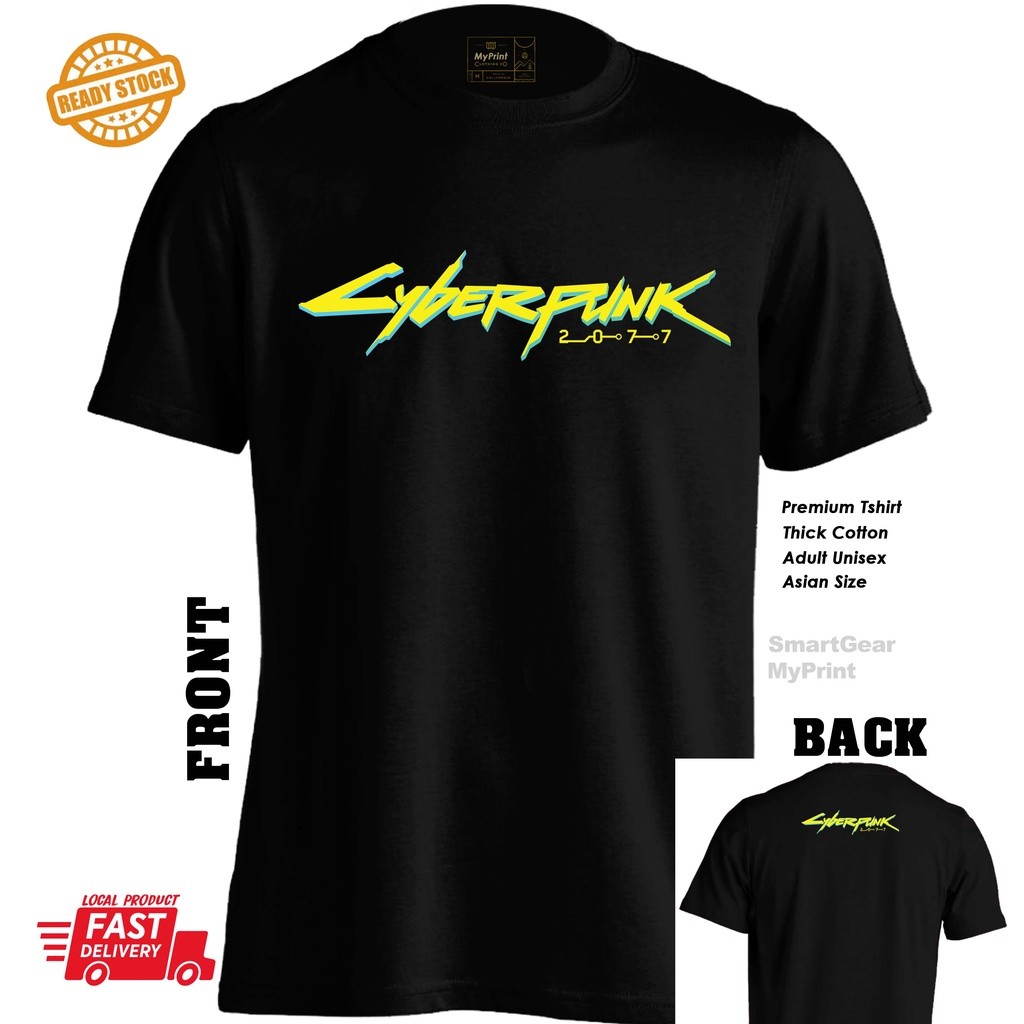 Cyberpunk 2077 Áo thun Cotton Xbox Ps4 Ps5 Pc Games Áo thun Jersey