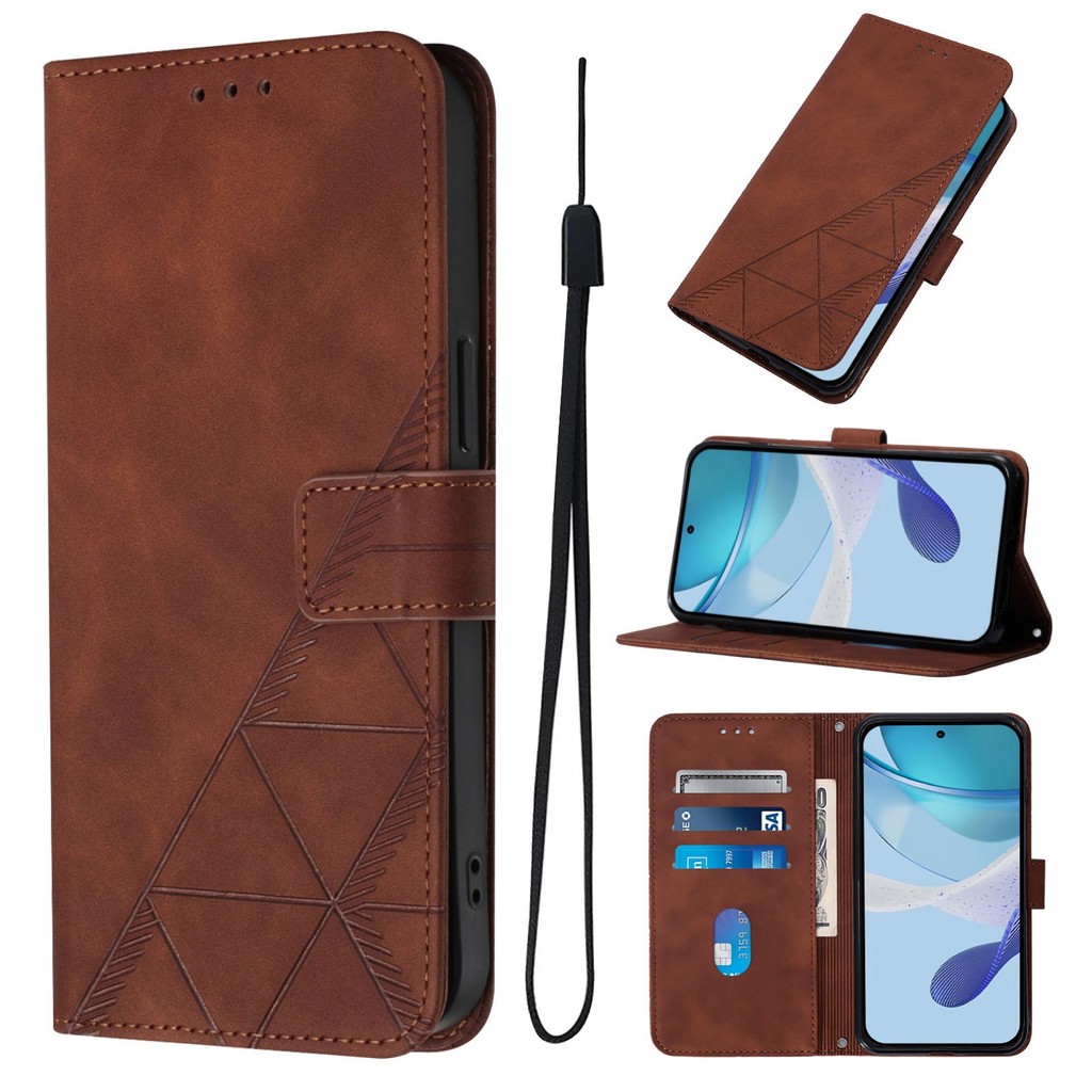 Dành Cho ZTE Nubia P7 P9 Pro V80 Max Focus 2 Air Z80 Ultra Calf Blade A76 Business Flip Wallet Case 