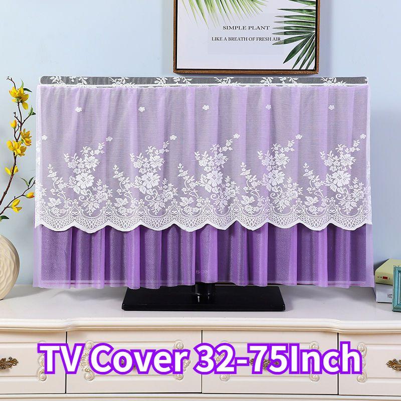 TV Cover 55 Inch 65 Inch TV che bụi 32inch 42inch lcd TV bìa ren vải rèm treo TV bìa