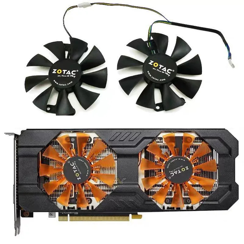 2 Chiếc Mới Zotac GTX950 970 750TI 760 Thunderbolt HA DIY Card Đồ Họa Thay Thế Quạt