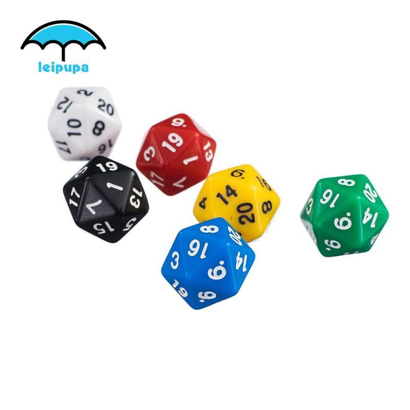 6x Acrylic 2cm D20 Dices cho Dragon Cân D & D RPG MTG Board Party Games