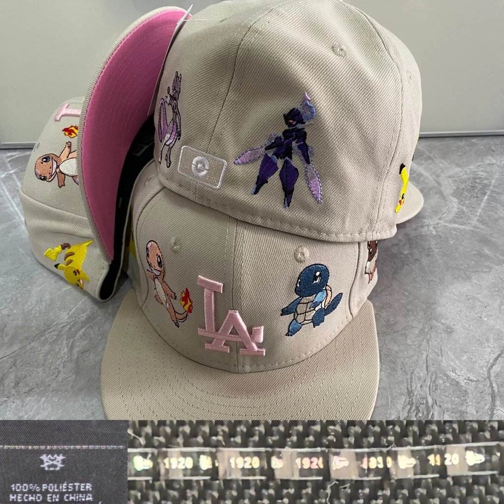 Dodgers Dodgers LA Day Nga Mũ chống nắng chống điều chỉnh Hip-Hop Mũ vành phẳng 59FIFTY Mũ số Mũ đầy