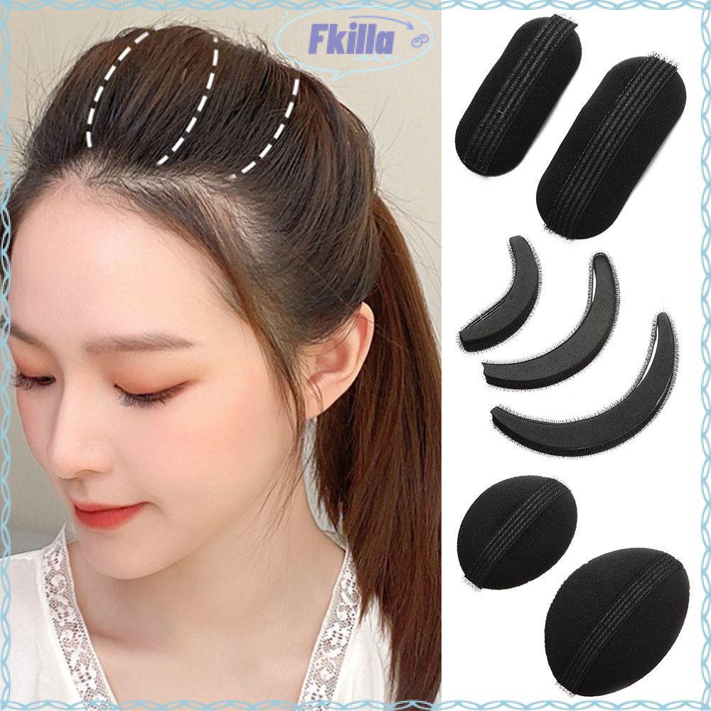 FKILLA Puff Hair Head Cushion Lady Hair Styling Tool Sponge Clip Hair Roots Pad