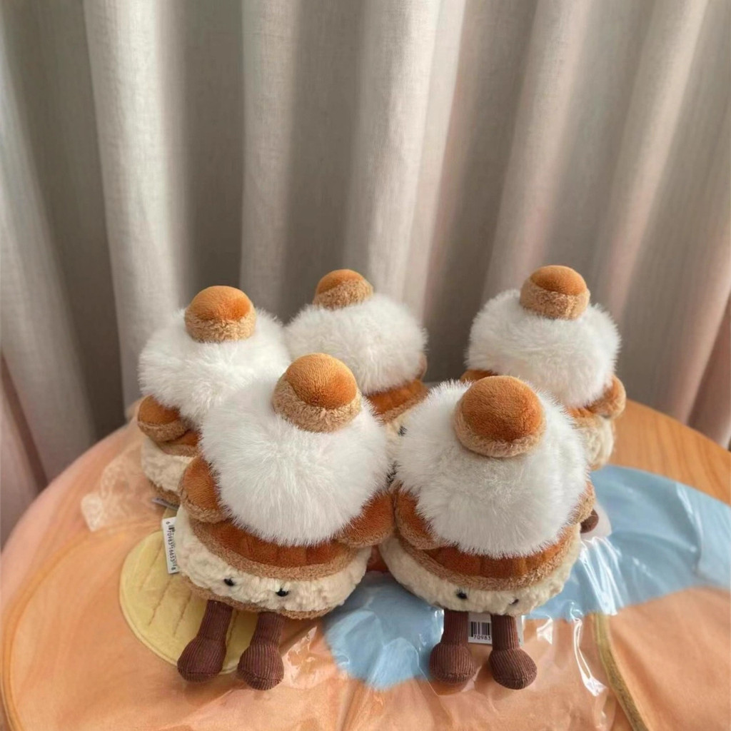Dessert cake, black puff cake, plush toy, gift for children and girls for birthdays and Valentine's 
