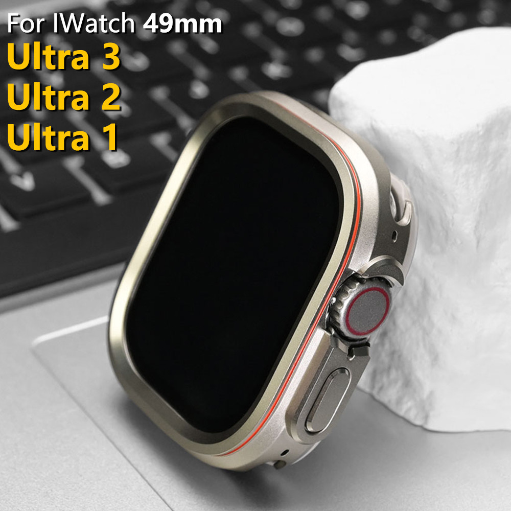 Vỏ bảo vệ hợp kim nhôm cho iWatch Ultra 3 49mm Khung cản kim loại cho phụ kiện IWatch Ultra 2 1 49mm