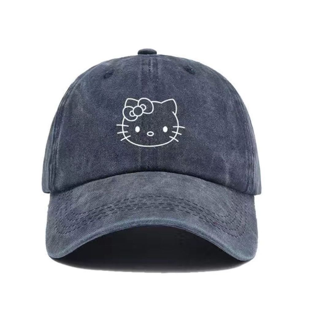 Phổ Biến Hello Kitty Mũ Nữ hallo Hello Kitty Mũ Giặt Mặt Thể Hiện Little Hello Mũ Che Nắng Mũ Bóng C