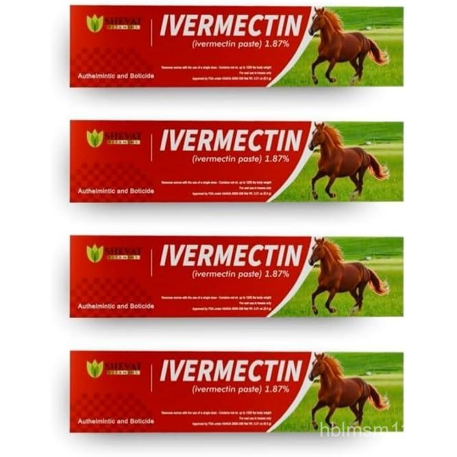 Ivermectin Horse Paste 1.87% – Hương Táo – Ống 6.08g – dành cho Ngựa Lên đến 1250 lb - 4 Gói 9VYM