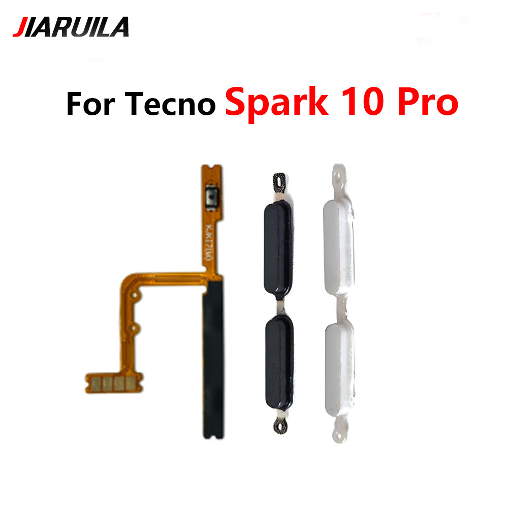 Nút bật nguồn Nút phím âm lượng Nút cáp mềm cho Tecno Spark 10 Pro KI7