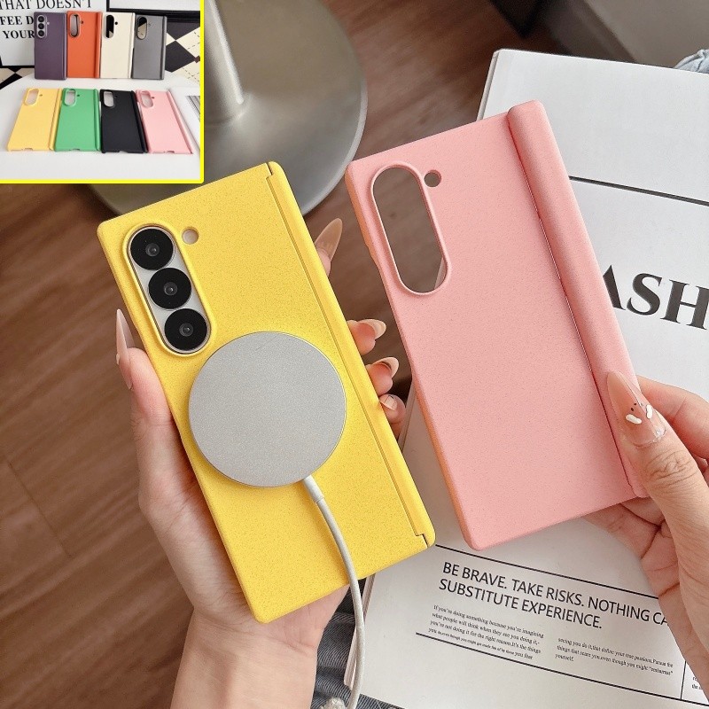 Ốp Lưng Trục Kép Từ Tính Cho Samsung Galaxy Z Fold 7 Z Fold 6 Z Fold 5 4 Màu Kẹo Cứng Bản Lề Bảo Vệ 