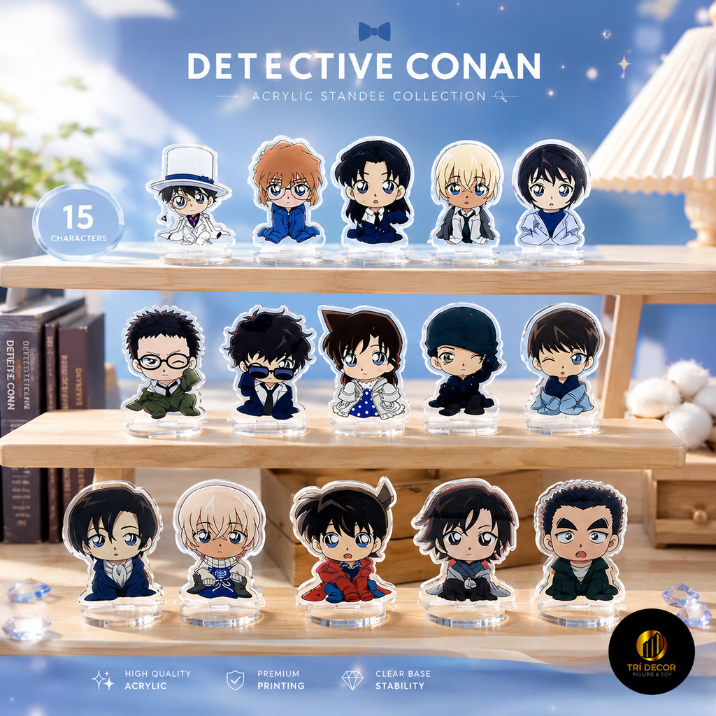 Standee THÁM TỬ LỪNG DANH CONAN Detective Conan ver TRẺ CON 3cm chibi acrylic standee anime mica tra