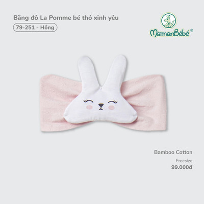 Băng đô La Pomme bé thỏ xinh yêu - Sợi Bamboo Cotton mềm mại - Bé gái - Freesize