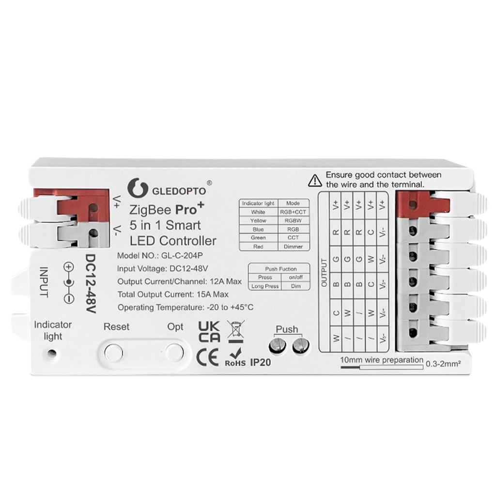 Bộ điều khiển LED GLEDOPTO ZigBee3.0 Pro Smart Home 5 trong 1 RGBCCT RGBW RGB CCT WWCW Bộ điều chỉnh