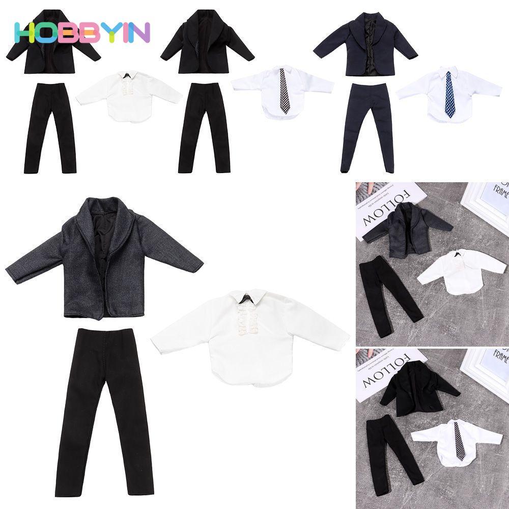 HOBBYIN 11 Bộ Đồ Thường Ngày Quần Áo Sơ Mi, Mặc Hàng Ngày Đẹp Trai 1 / 6 Quần Áo Búp Bê Nam, 6 Phong
