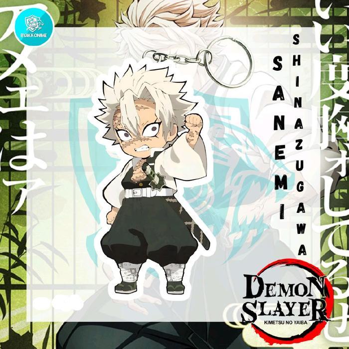 Keychain Acrylic Anime Demon Slayer - Sanemi, Tengen, Shinobu Ganci Anime Akrilik - Sanemi Sinazugaw