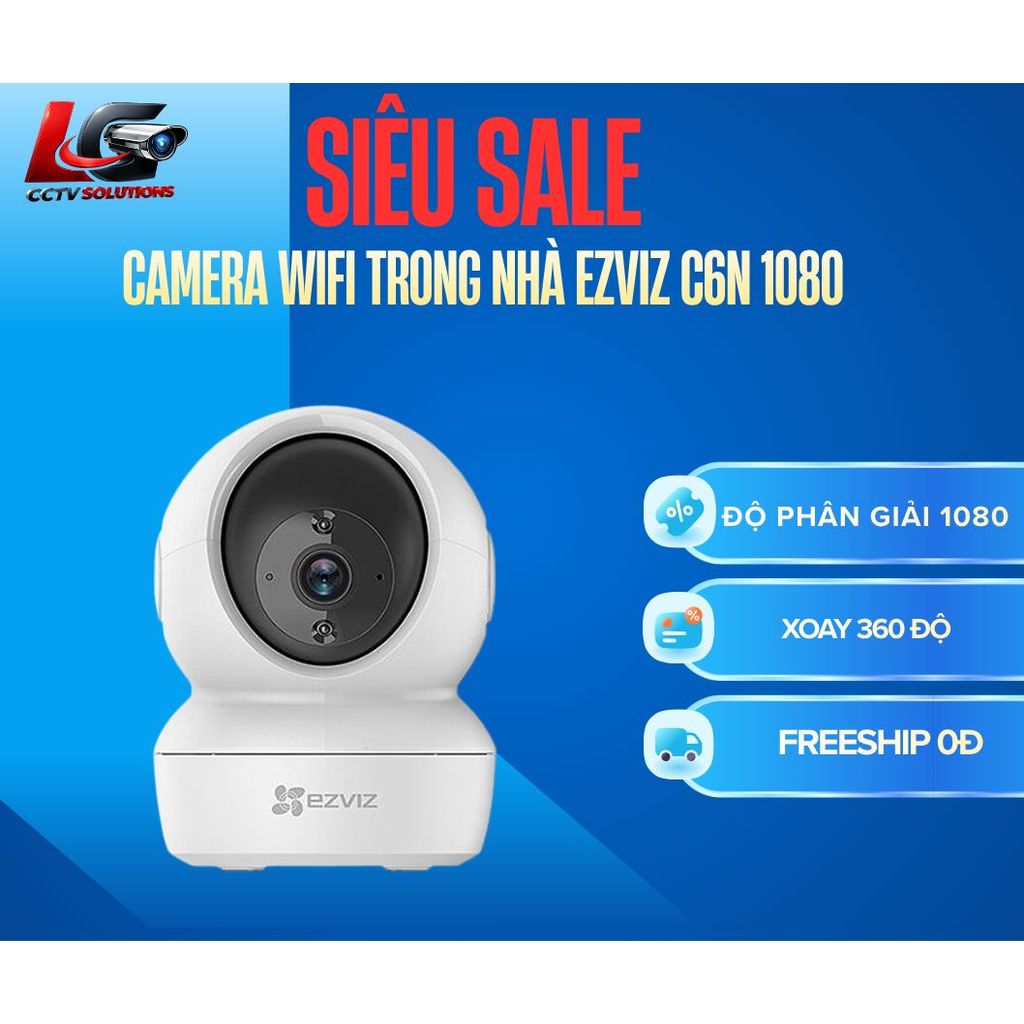 Camera wifi Ezviz C6N H6c PRO 2MP/4MP/5MP/8MP 2K 3K 4K chính hãng, đàm thoại 2 chiều, xoay 360 độ